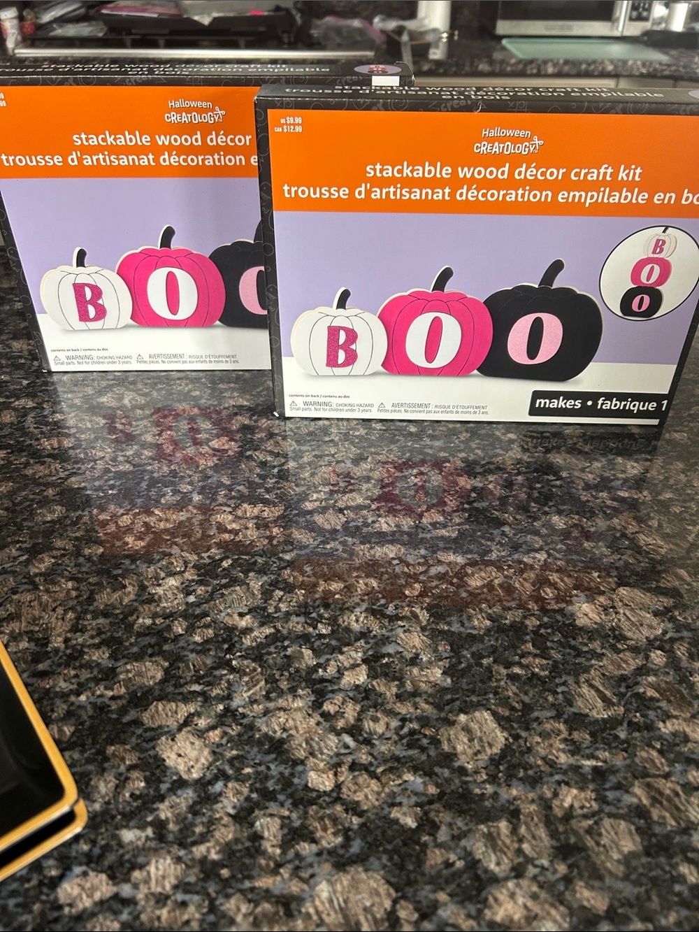CREATOLOGY HALLOWEEN STACKABLE WOOD DECOR CRAFT KIT LOT OF 2 NWT